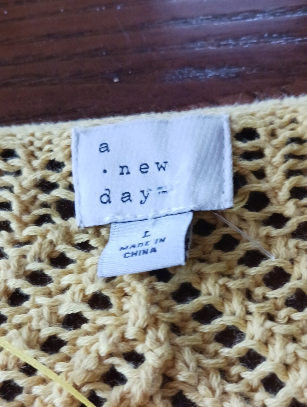a new day Yellow Crochet Knit Women's Sweater Vest - Picture 6 of 6